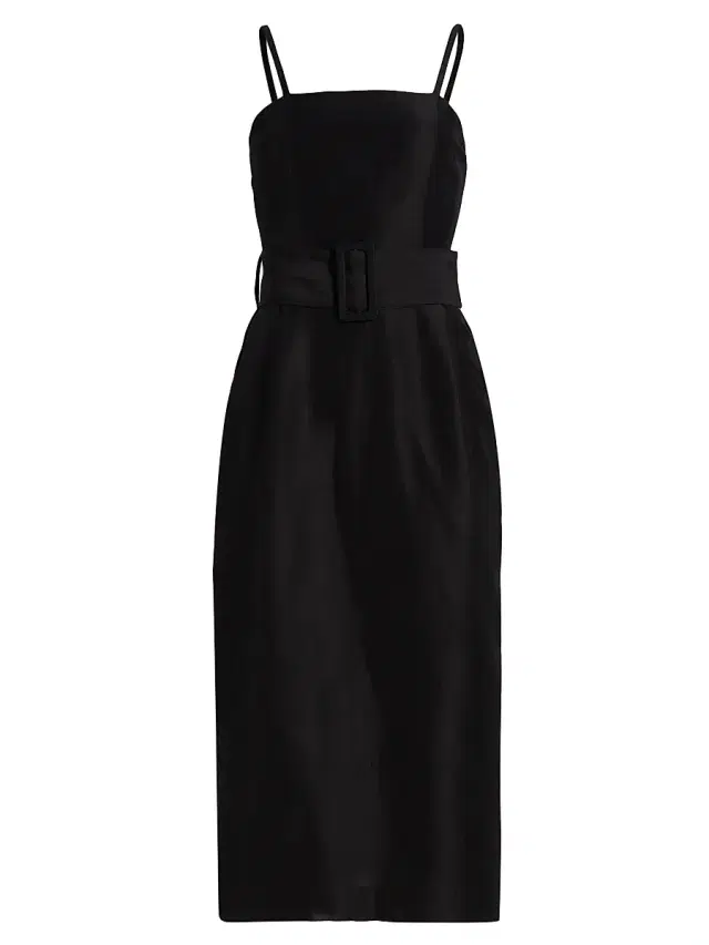 Rosie Assoulin Women's Artichoke Belted Midi-Dress - Black
