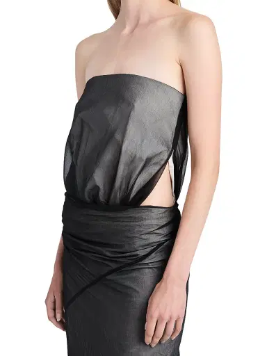 Proenza Schouler Women's Gwen Strapless Cut-Out Midi-Dress - Black | Thumbnail 5