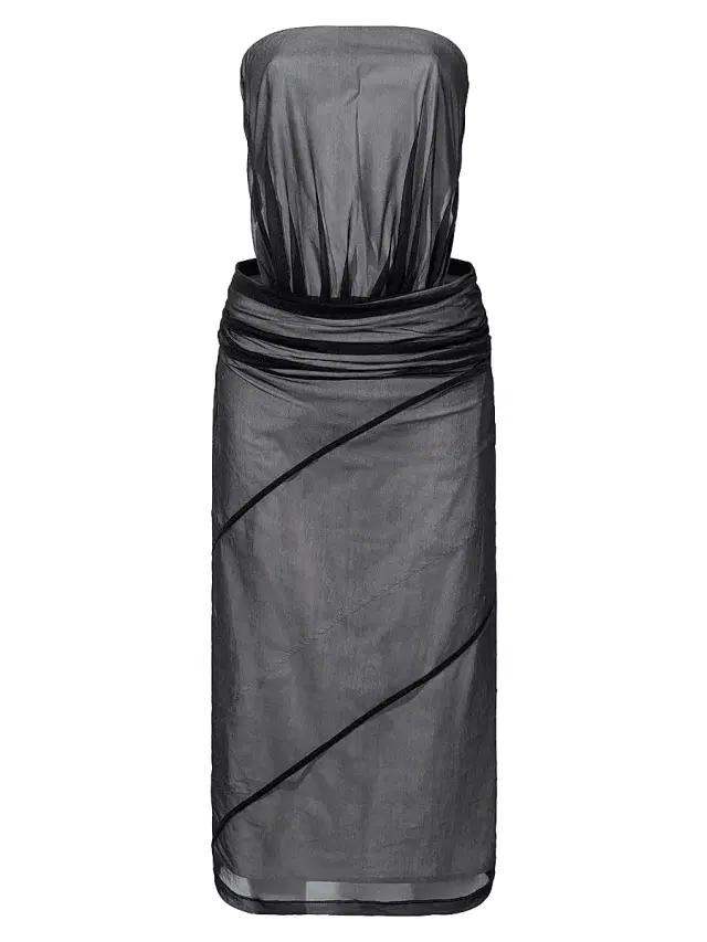 Proenza Schouler Women's Gwen Strapless Cut-Out Midi-Dress - Black