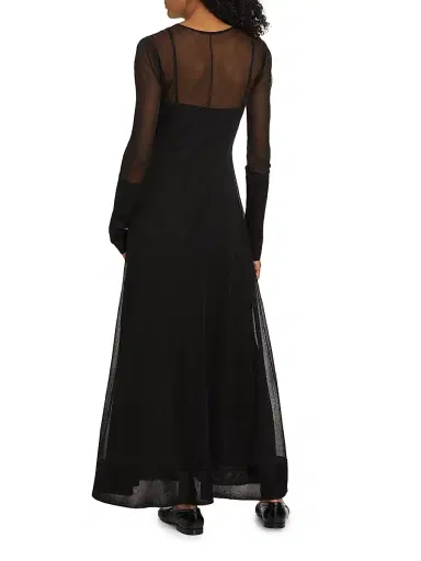 Proenza Schouler Women's Anneliese Silk Organza Maxi Dress - Black | Thumbnail 5