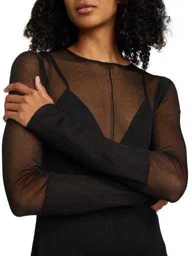 Proenza Schouler Women's Anneliese Silk Organza Maxi Dress - Black | Thumbnail 6