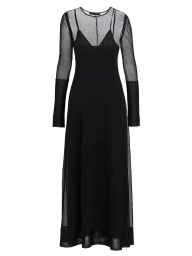Proenza Schouler Women's Anneliese Silk Organza Maxi Dress - Black | Thumbnail 1