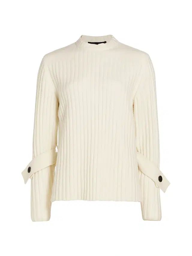 Proenza Schouler Women's Verona Ribbed Wool-Blend Sweater - Bone