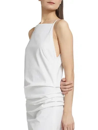 Proenza Schouler Women's Priya Cotton-Blend Sheath Midi-Dress - Off White | Thumbnail 6