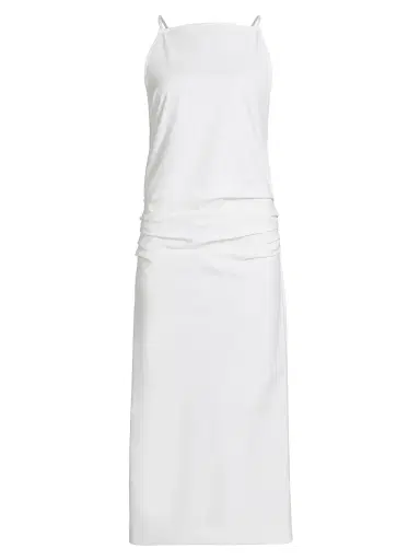 Proenza Schouler Women's Priya Cotton-Blend Sheath Midi-Dress - Off White | Thumbnail 1