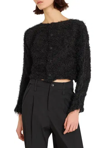 Issey Miyake Women's Shifted Misty Pleats Cardigan - Black | Thumbnail 3