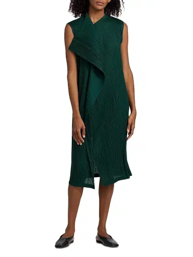 Pleats Please Issey Miyake Women's Plissè Pleats Ruffle Midi-Dress | Thumbnail 3 Pleats Please Issey Miyake Women's Plissè Pleats Ruffle Midi-Dress | Thumbnail 3