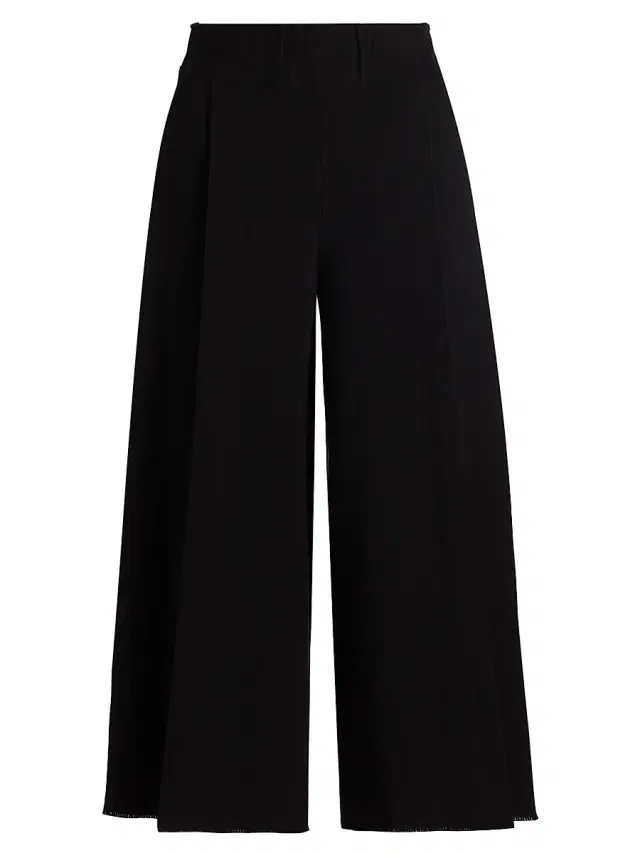 Issey Miyake Women's Campagne Wide-Leg Pants - Black