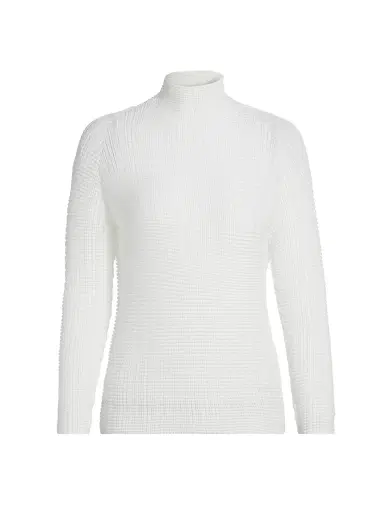Issey Miyake Women's Grid Pleat Top - White - Size Small | Thumbnail 1