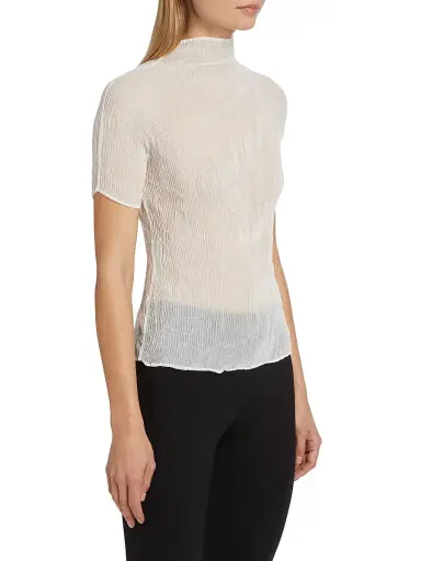 Issey Miyake Women's Chiffon Twist Smokey Blouse - White - Size XS | Thumbnail 4