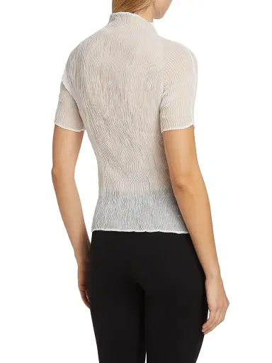 Issey Miyake Women's Chiffon Twist Smokey Blouse - White - Size XS | Thumbnail 5