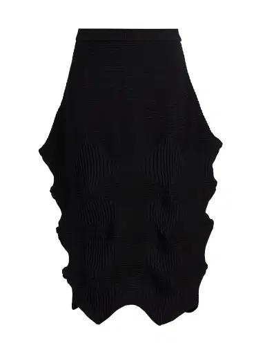 Issey Miyake Women's Linkage Plissé Midi-Skirt - Black - Size Small | Thumbnail 1
