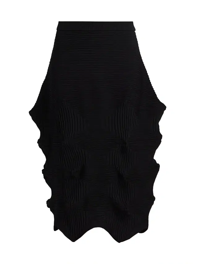 Issey Miyake Women's Linkage Plissé Midi-Skirt - Black
