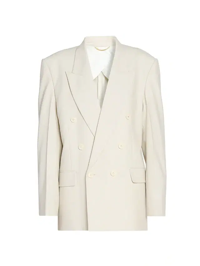 Victoria Beckham Women's Crepe Oversized Double-Breasted Jacket - Pumice