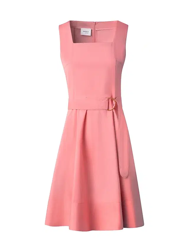 Akris punto Women's Cotton Poplin Square Neck Minidress - Pink
