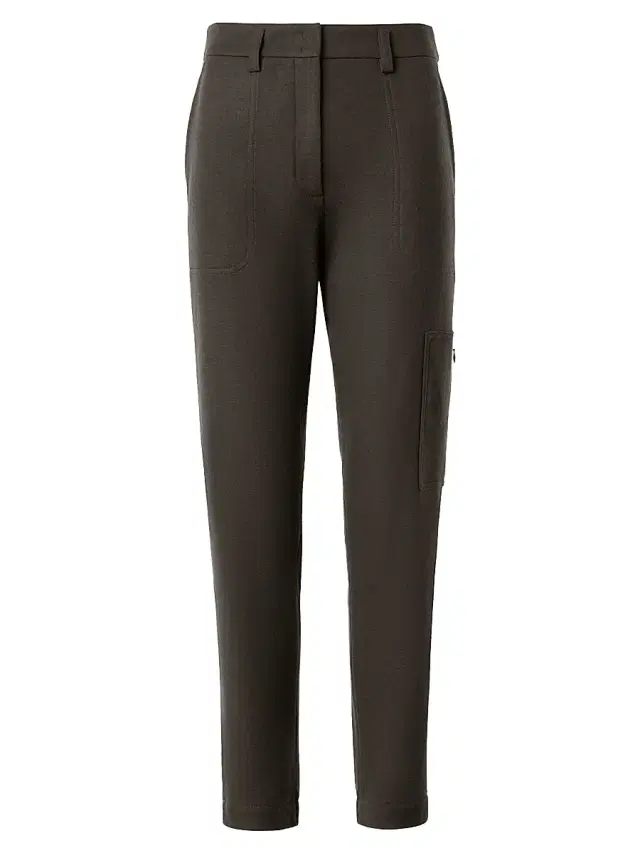 Akris punto Women's Milla Wool Cargo Pants - Bark