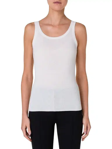 Akris punto Women's Elements Wool Tank Top - Cream - Size 14 | Thumbnail 3