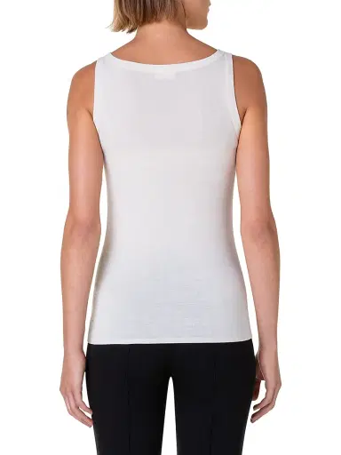 Akris punto Women's Elements Wool Tank Top - Cream - Size 14 | Thumbnail 5