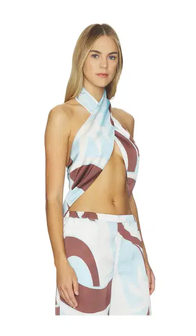SEVEN WONDERS Sachi Cross Front Halter Top | Thumbnail 2