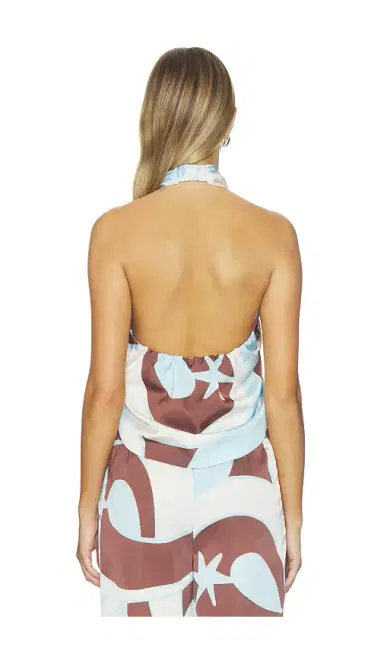 SEVEN WONDERS Sachi Cross Front Halter Top | Thumbnail 3