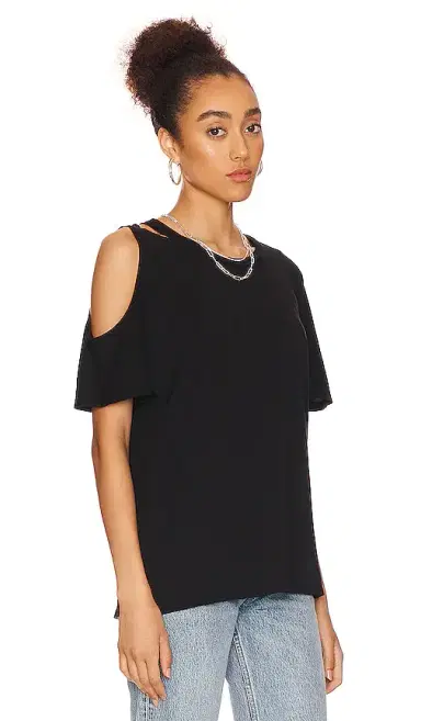 Michael Lauren Verdugo Crew Neck Tee with Cutout | Thumbnail 2
