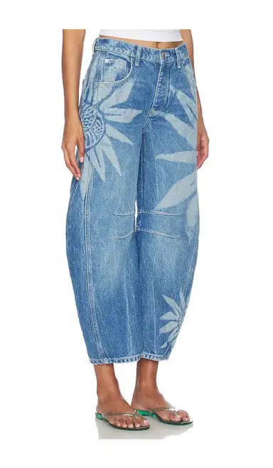 Free People x We The Free Good Luck Printed Barrel Jean | Thumbnail 2