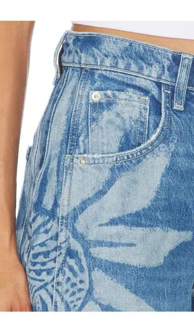 Free People x We The Free Good Luck Printed Barrel Jean | Thumbnail 6