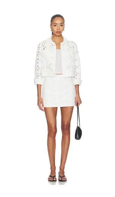 Alice + Olivia Alice + Olivia Riley Denim Mini Skirt | Thumbnail 6 Alice + Olivia Alice + Olivia Riley Denim Mini Skirt | Thumbnail 6