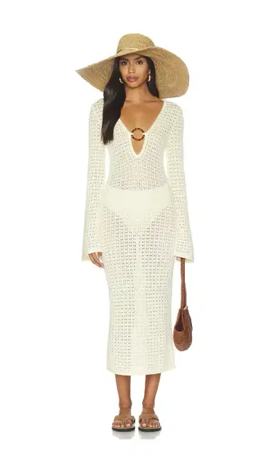 Stone Cold Fox x REVOLVE Averi Pointelle Midi Dress | Thumbnail 1 Stone Cold Fox x REVOLVE Averi Pointelle Midi Dress | Thumbnail 1