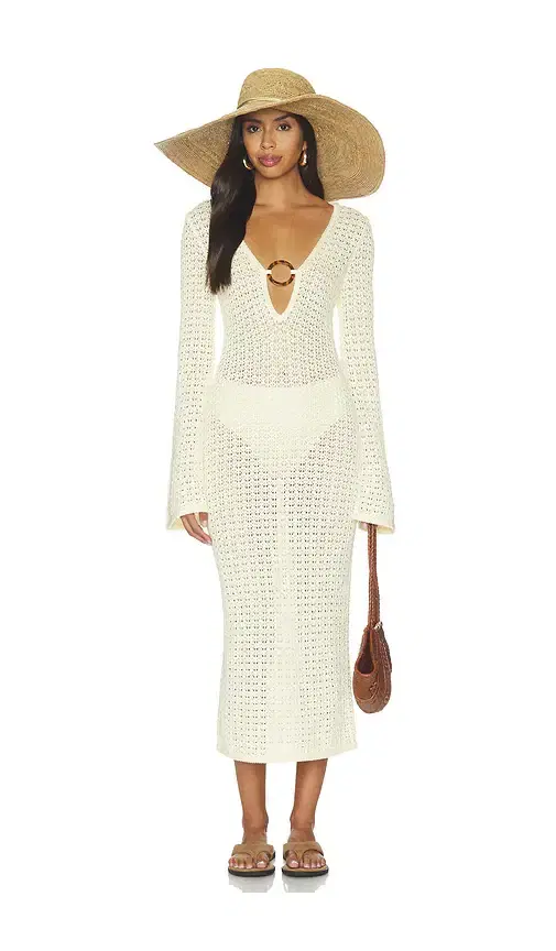 Stone Cold Fox x REVOLVE Averi Pointelle Midi Dress