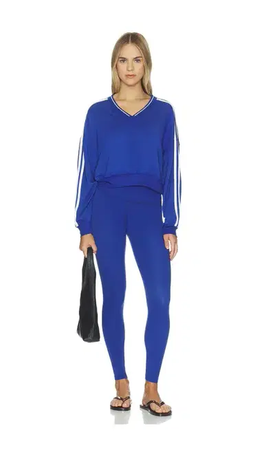 Splits59 Ellie Fleece V Neck Sweatshirt | Thumbnail 4