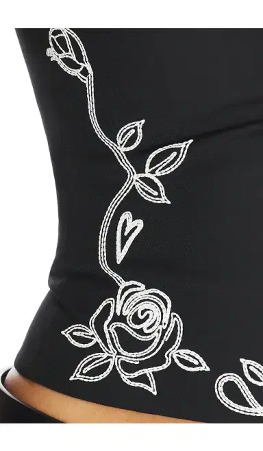 Markgong Floral Embroidered Tube Top | Thumbnail 5 Markgong Floral Embroidered Tube Top | Thumbnail 5