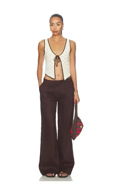 MAJORELLE Nadyne Tie Front Top | Thumbnail 4 MAJORELLE Nadyne Tie Front Top | Thumbnail 4