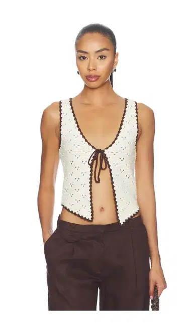 MAJORELLE Nadyne Tie Front Top | Thumbnail 1 MAJORELLE Nadyne Tie Front Top | Thumbnail 1