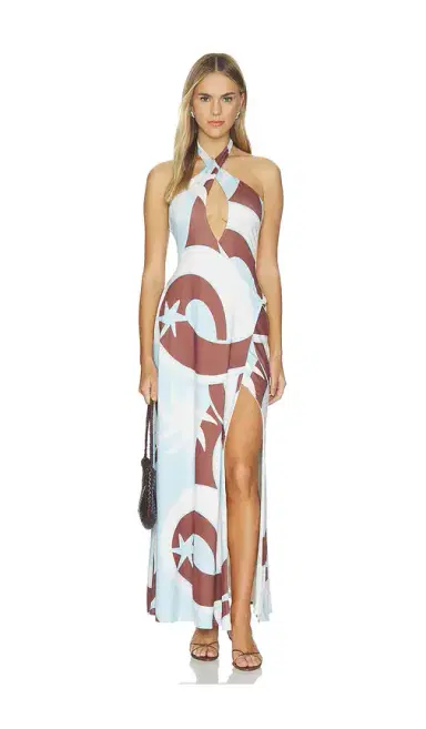 SEVEN WONDERS Kamilla Keyhole Twist Maxi Dress | Thumbnail 1