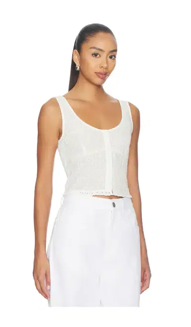 GOOD AMERICAN The Eyelet Top | Thumbnail 3