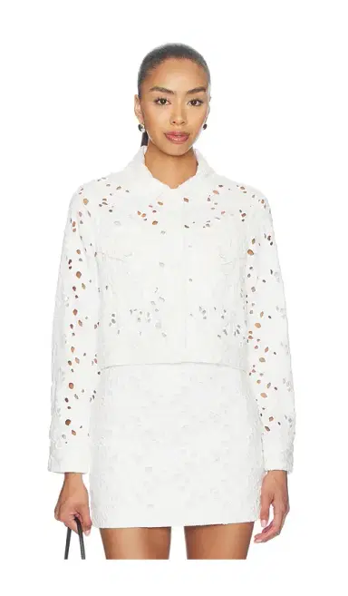 Alice + Olivia Alice + Olivia Chloe Boxy Cropped Jacket | Thumbnail 2