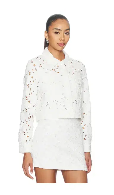Alice + Olivia Alice + Olivia Chloe Boxy Cropped Jacket | Thumbnail 3