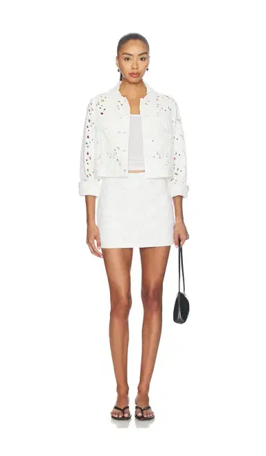 Alice + Olivia Alice + Olivia Chloe Boxy Cropped Jacket | Thumbnail 5