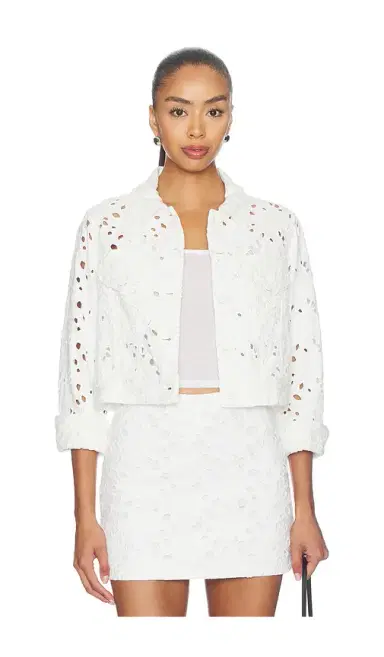 Alice + Olivia Alice + Olivia Chloe Boxy Cropped Jacket | Thumbnail 1
