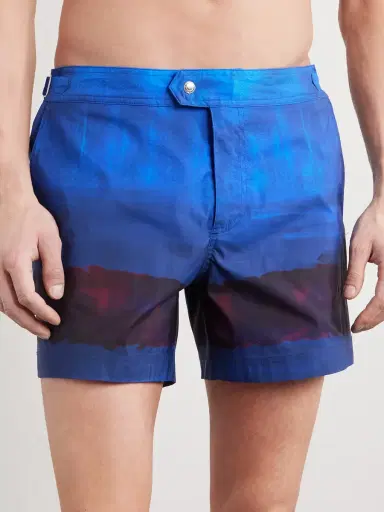 Tom Ford Straight-Leg Mid-Length Dégradé Swim Shorts - Men | Thumbnail 2 Tom Ford Straight-Leg Mid-Length Dégradé Swim Shorts - Men | Thumbnail 2