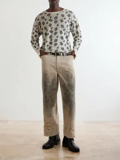 Enfants Riches Déprimés Straight-Leg Distressed Cotton and Linen-Blend Trousers - Men | Thumbnail 2