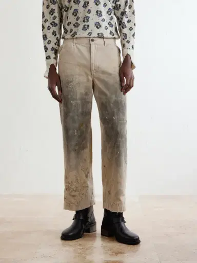 Enfants Riches Déprimés Straight-Leg Distressed Cotton and Linen-Blend Trousers - Men | Thumbnail 3