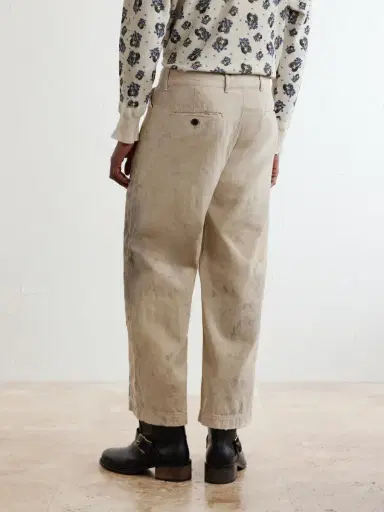 Enfants Riches Déprimés Straight-Leg Distressed Cotton and Linen-Blend Trousers - Men | Thumbnail 4