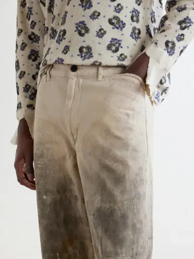 Enfants Riches Déprimés Straight-Leg Distressed Cotton and Linen-Blend Trousers - Men | Thumbnail 5