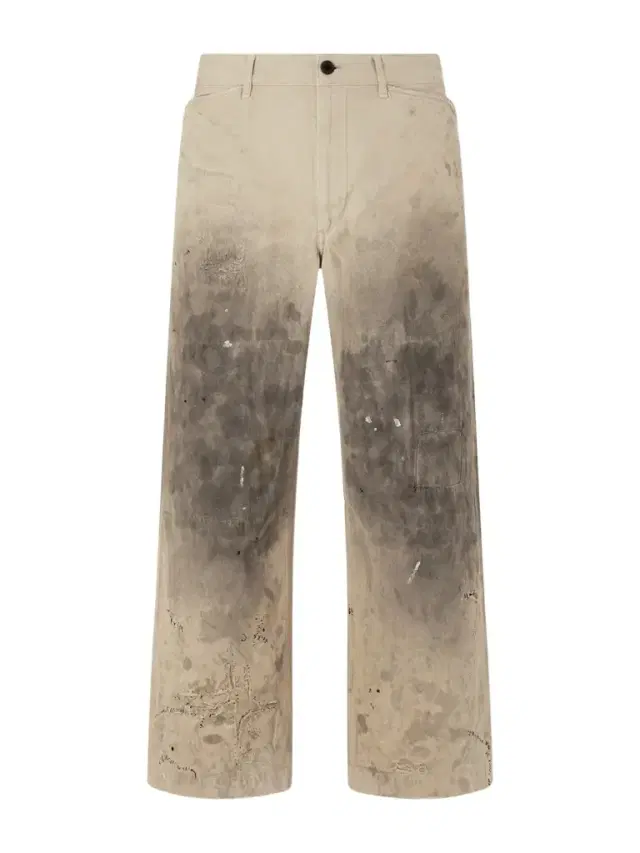 Straight-Leg Distressed Cotton and Linen-Blend Trousers - Men