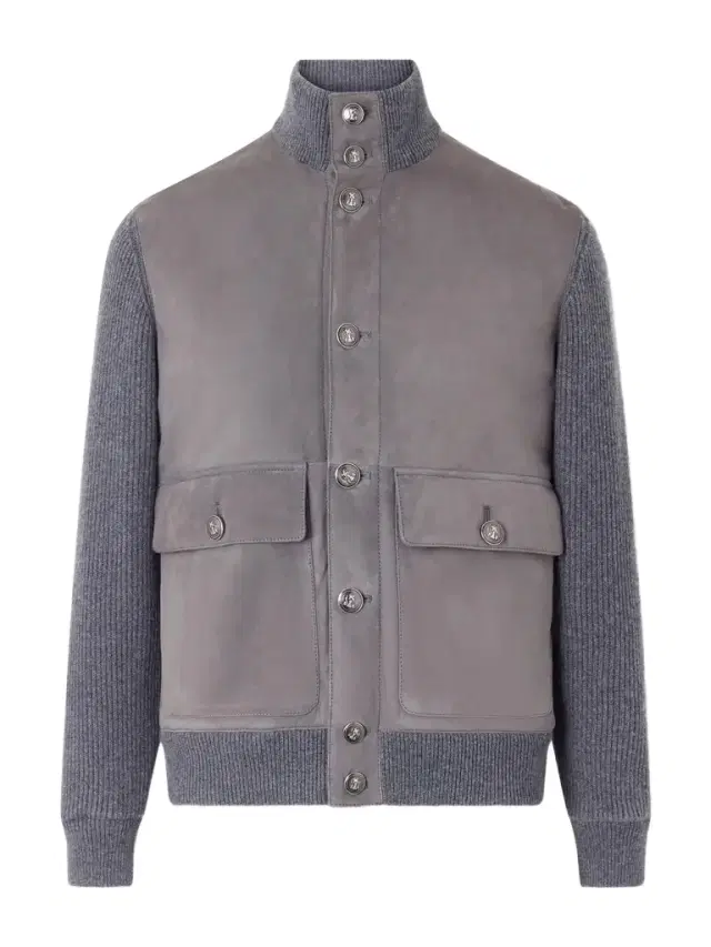 Suede and Knitted Cashmere Jacket - Men
