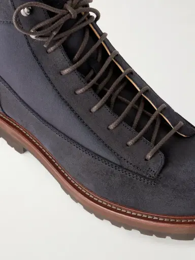 Brunello Cucinelli Nylon-Trimmed Suede Hiking Boots - Men | Thumbnail 5 Brunello Cucinelli Nylon-Trimmed Suede Hiking Boots - Men | Thumbnail 5