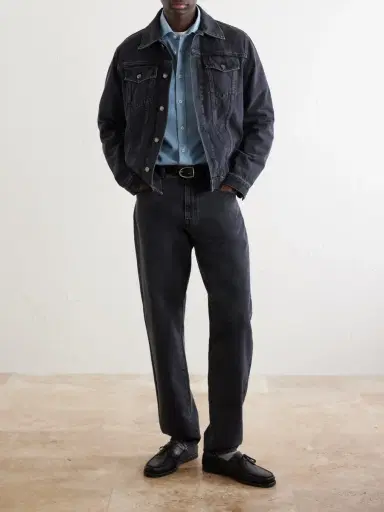 Canali Leather-Trimmed Denim Jacket - Men | Thumbnail 2