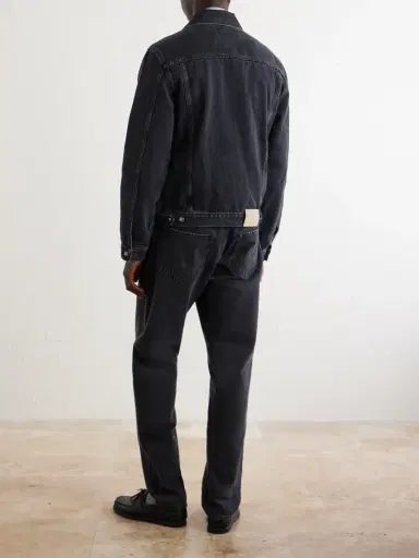 Canali Leather-Trimmed Denim Jacket - Men | Thumbnail 4